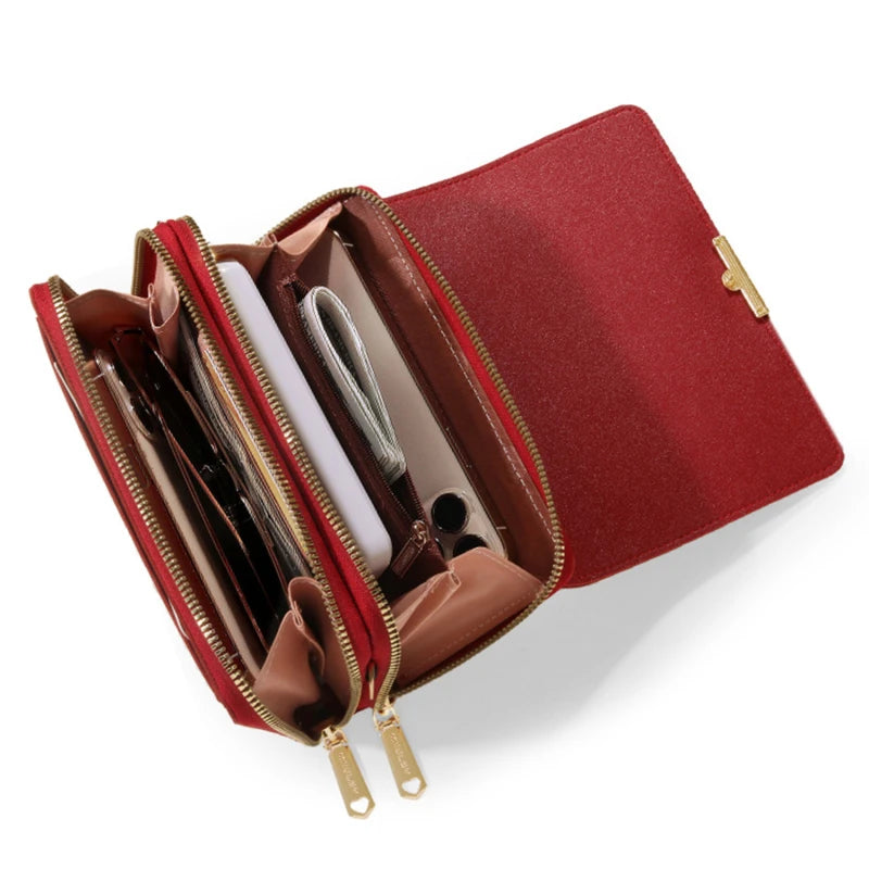 Women's Wallet Korean Handbag Multi Card Large Capacity Casual Shoulder Bag Mobile Phone Packet Fashion New Style - Smarsty
