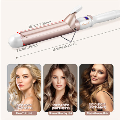 CkeyiN Professional Ceramic Hair Curler Adjustable Temperature - Smarsty