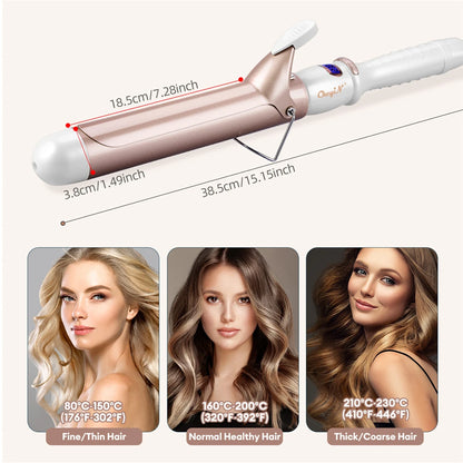 CkeyiN Professional Ceramic Hair Curler Adjustable Temperature - Smarsty