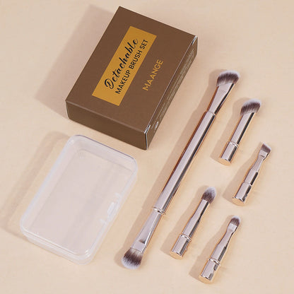 MAANGE Double Ended Makeup Brush Set for Travel and Contour - Smarsty
