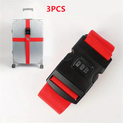 Luggage Strap Anti-theft Luggage Buckle  Password Adjustable Bundling Packing Baggage Belt Suitcase Trunk Belts Bag Accessories