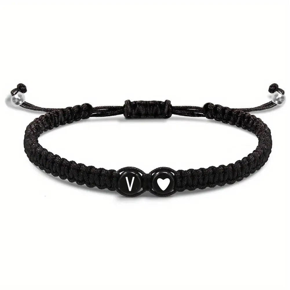 Handmade Adjustable Heart Bracelets A-Z Initials for Friendship - Smarsty