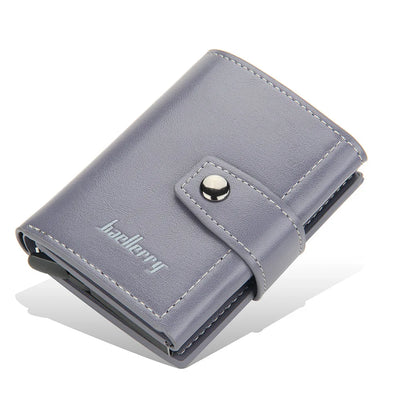 New RFID Men Card Wallets Hasp Small Card Wallets Slim Mini Men's Wallet High Qaulity Card Clip Photo Holder Short Male Purses - Smarsty