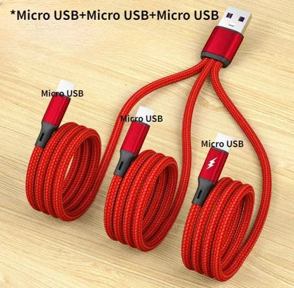3 in 1 USB Charge Cable for Fast Mobile Charging - Smarsty