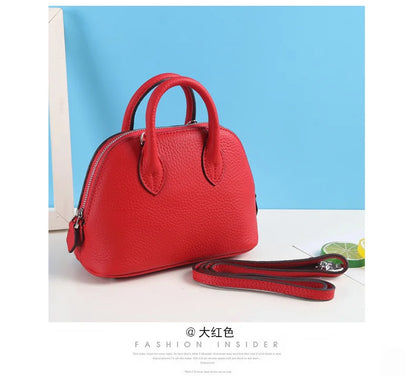 Cow Leather Shell Bag Crossbody Women Messenger Style - Smarsty