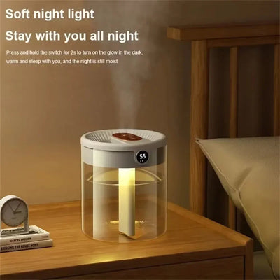 Quiet Dual Spray Humidifier with LED Display - Smarsty