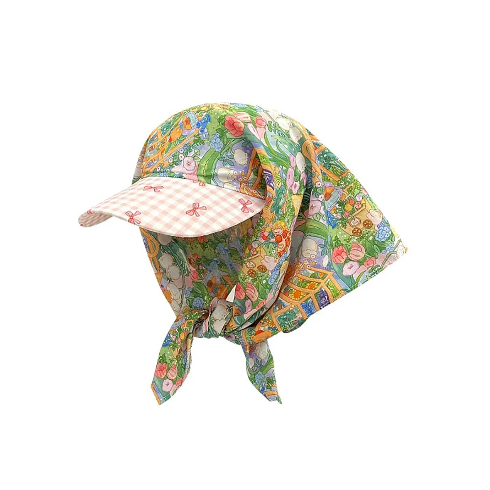 Women Printed Sunscreen Baseball Cap Sun Protection Packable - Smarsty