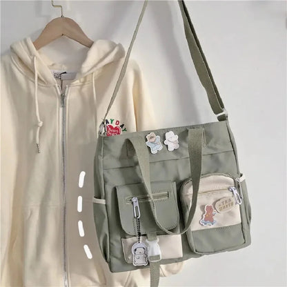 Waterproof Nylon Shoulder Bag For Women Crossbody Tote - Smarsty