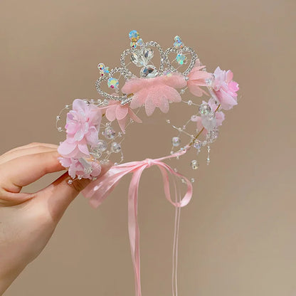 Girls Flower Ribbon Headband For Party Lightweight Soft - Smarsty