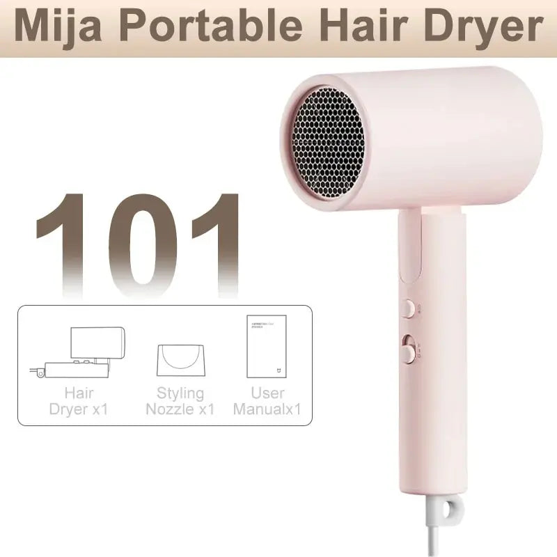 Xiaomi Mijia Portable Anion Hair Dryer Quick Dry 1600W - Smarsty