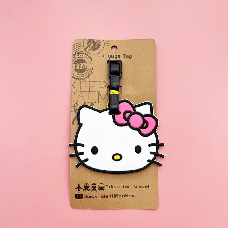 Hello Kitty Luggage Label Cute My Melody Luggage Tag Cartoon Suitcase ID Address Holder Baggage Boarding Portable - Smarsty