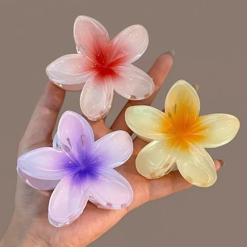 Boho Flower Hair Clips Large Acrylic Barrettes For Women - Smarsty