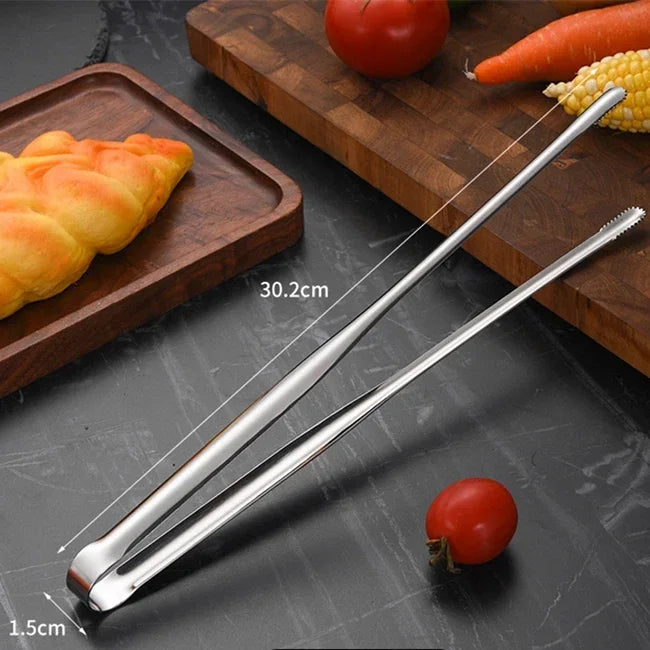 Stainless Steel Grill Tongs with Non-Slip Grip - Smarsty