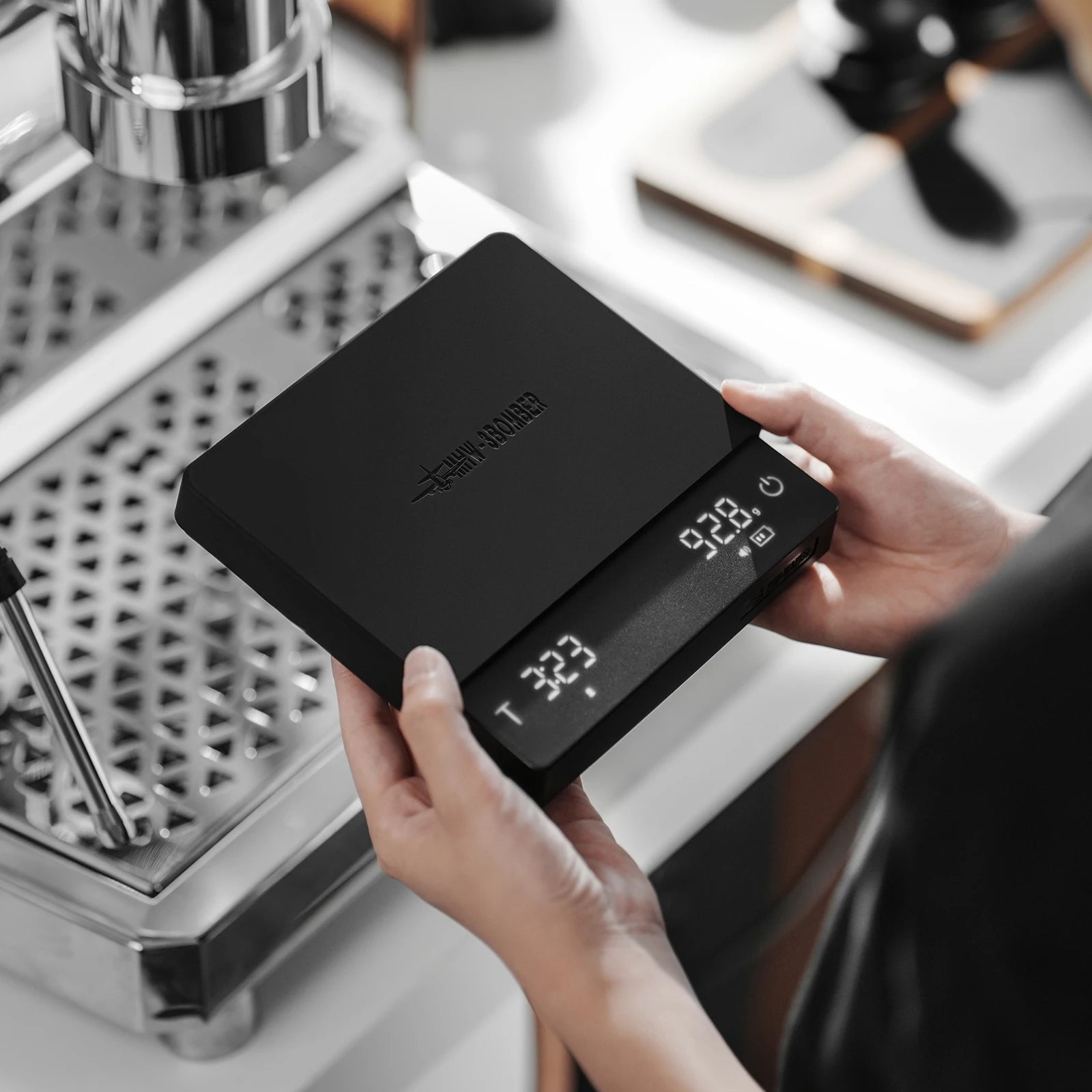 MHW-3BOMBER Cube Coffee Scale 3.0 Pro Max Digital Kitchen Coffee Scale High Precision Flow Rate Big Battery Coffee Accessories