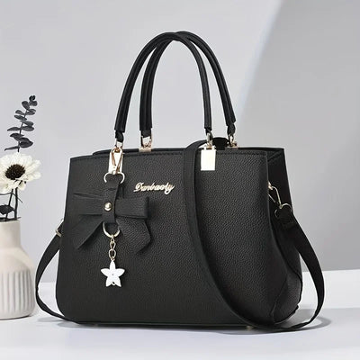 Elegant Bowknot Shoulder Bag With Multiple Compartments - Smarsty