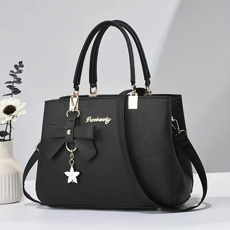 Elegant Bowknot Shoulder Bag With Multiple Compartments - Smarsty