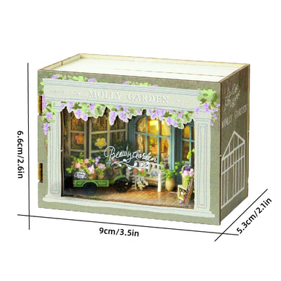 DIY Miniature Dollhouse Kits Hourly Light Studio House Sea Villa Wooden Doll House With Furniture Building Kids Toys Xmas Gifts by Smarsty