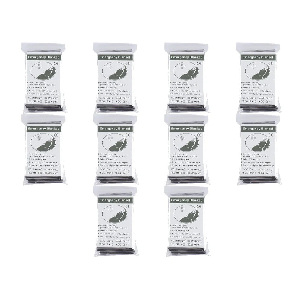 1-10PCS Emergency Blanket Outdoor Survive First Aid Military Rescue Kit Windproof Waterproof Foil Thermal Blanket for Camping by Smarsty