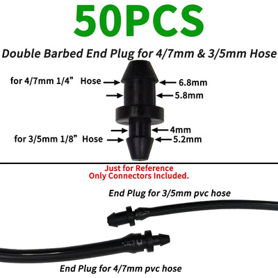 Oasis 50PCS Plastic Barbed Tee Connectors for Drip Irrigation - Smarsty