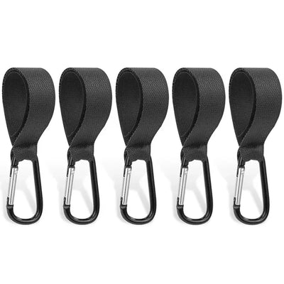 2/3/5pcs Baby Stroller Hook Clip Aluminum Alloy Carabiner Cart Organizer Diaper Bag Pram Hook Hanger Stroller Accessories by Smarsty