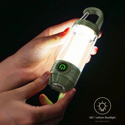 1000LM Super Bright Outdoor Hiking Fishing Tent Lamp 1200mAh Rechargeable Dual Light Source Tent Light Outdoor Camping Lantern by Smarsty
