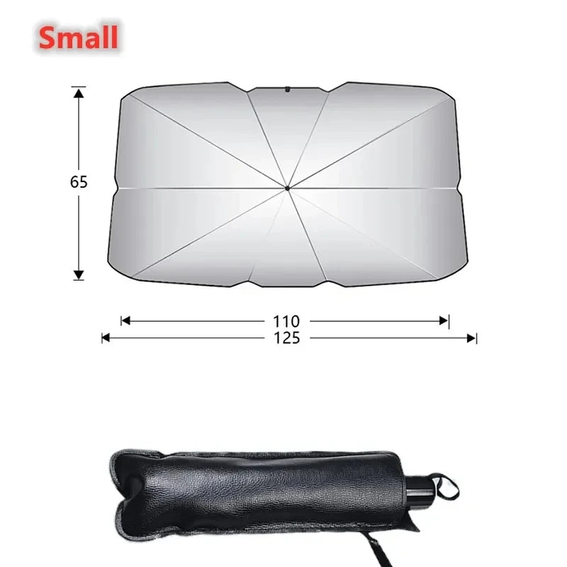 Car Sunshade Umbrella Windshield Folding Front Parasol Umbrella Type Sun Shade for Car Window Summer Sun Protection Accessories - Smarsty