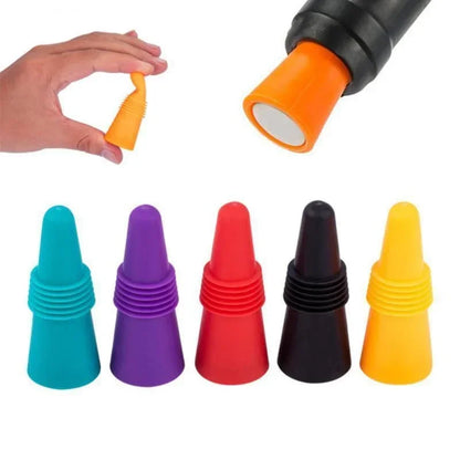 Silicone Wine Bottle Stopper Set for Leak Proof Sealing - Smarsty