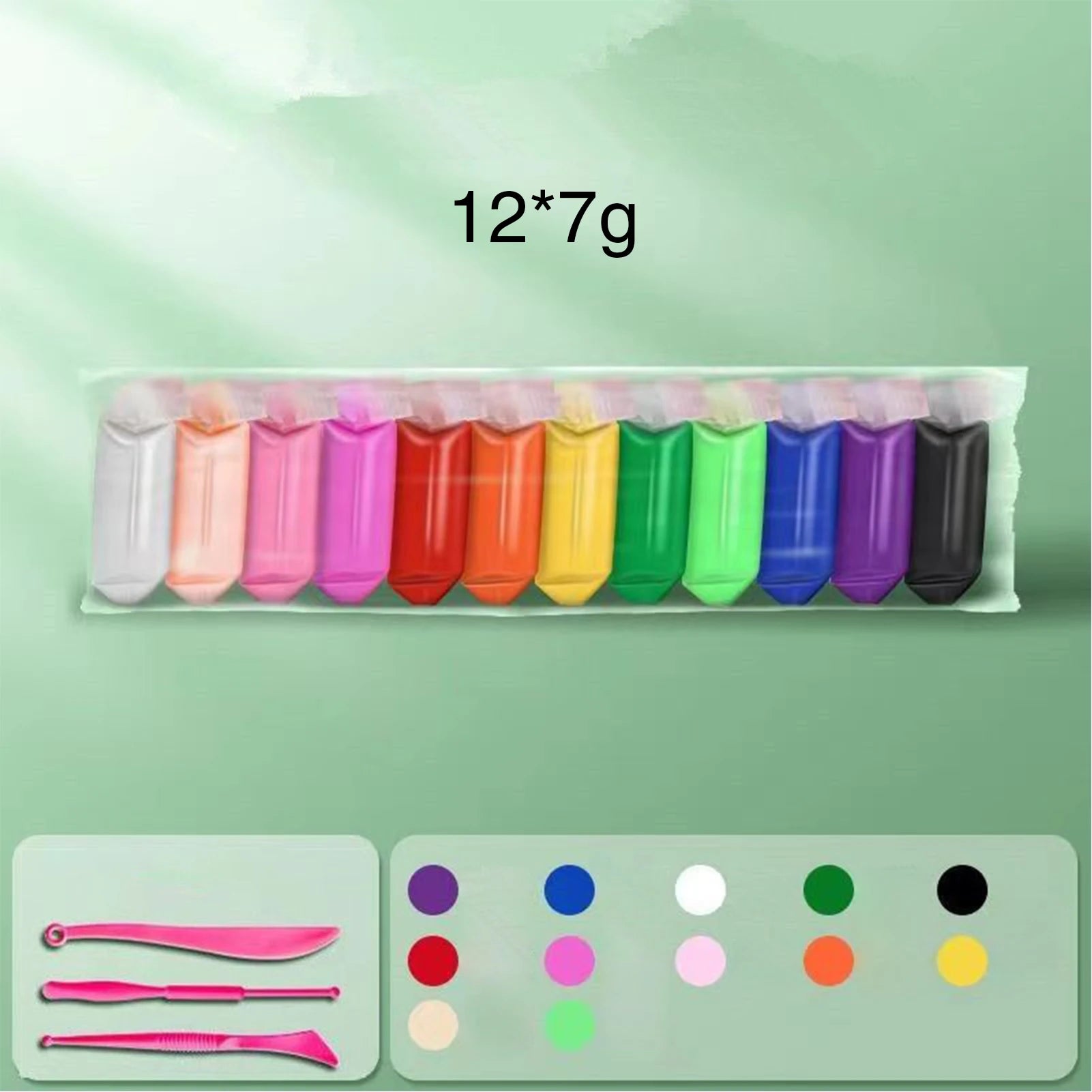 Colored Clay Child Modelling Craft Children Air Dry Clay With Hand Tools Stimulate Kids Early Learning Activities Interactive - Smarsty