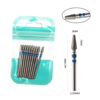 10 Piece Diamond Nail Drill Bit Set for Perfect Manicures - Smarsty