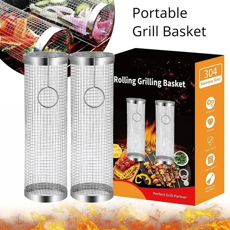 Stainless Steel Grill Basket for Easy Outdoor Barbecues - Smarsty
