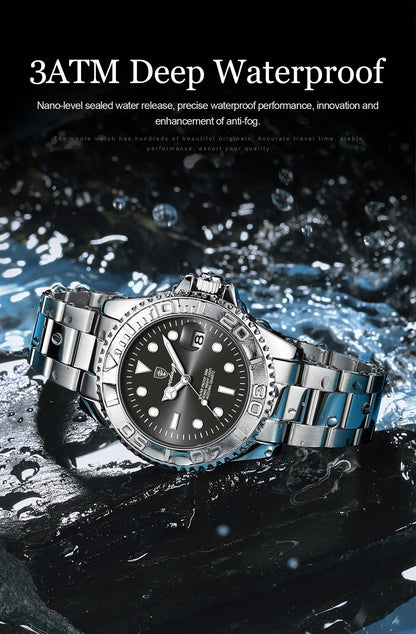 Luxury Waterproof Men's Quartz Watch with Luminous Features - Smarsty