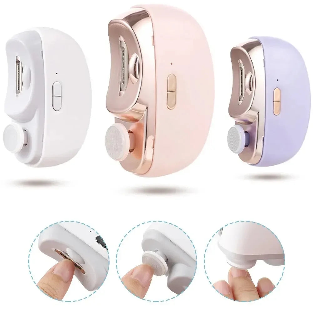 2 In 1 Electric Nail Clippers With Safety Light - Smarsty