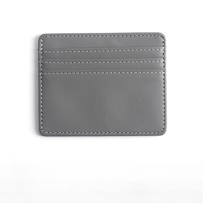 1Pc Pu Leather ID Card Holder Candy Color Bank Credit Card Box Multi Slot Slim Card Case Wallet Women Men Business Card Cover - Smarsty
