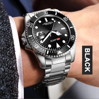 Classic Stainless Steel Quartz Watch with Magnifying Glass - Smarsty