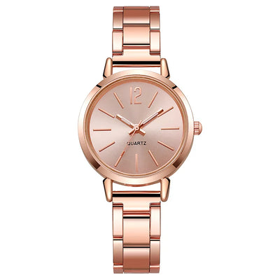 Luxury Women Quartz Wristwatch Set with Hollow Strap - Smarsty