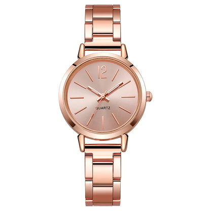 Luxury Women Quartz Wristwatch Set with Hollow Strap - Smarsty