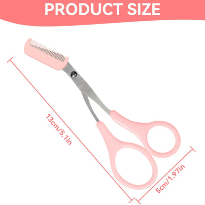 Stainless Steel Eyebrow Trimmer Scissors for Precise Shaping - Smarsty