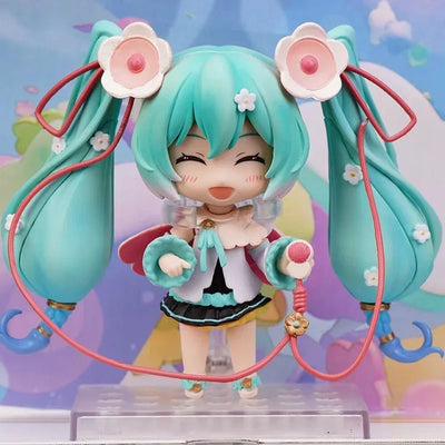 10cm #1939 Hatsune Miku Anime Figure 15th Anniversary Strawberry Miku Action Figure #1940 PVC Collection Model Doll Toys Gift - Smarsty