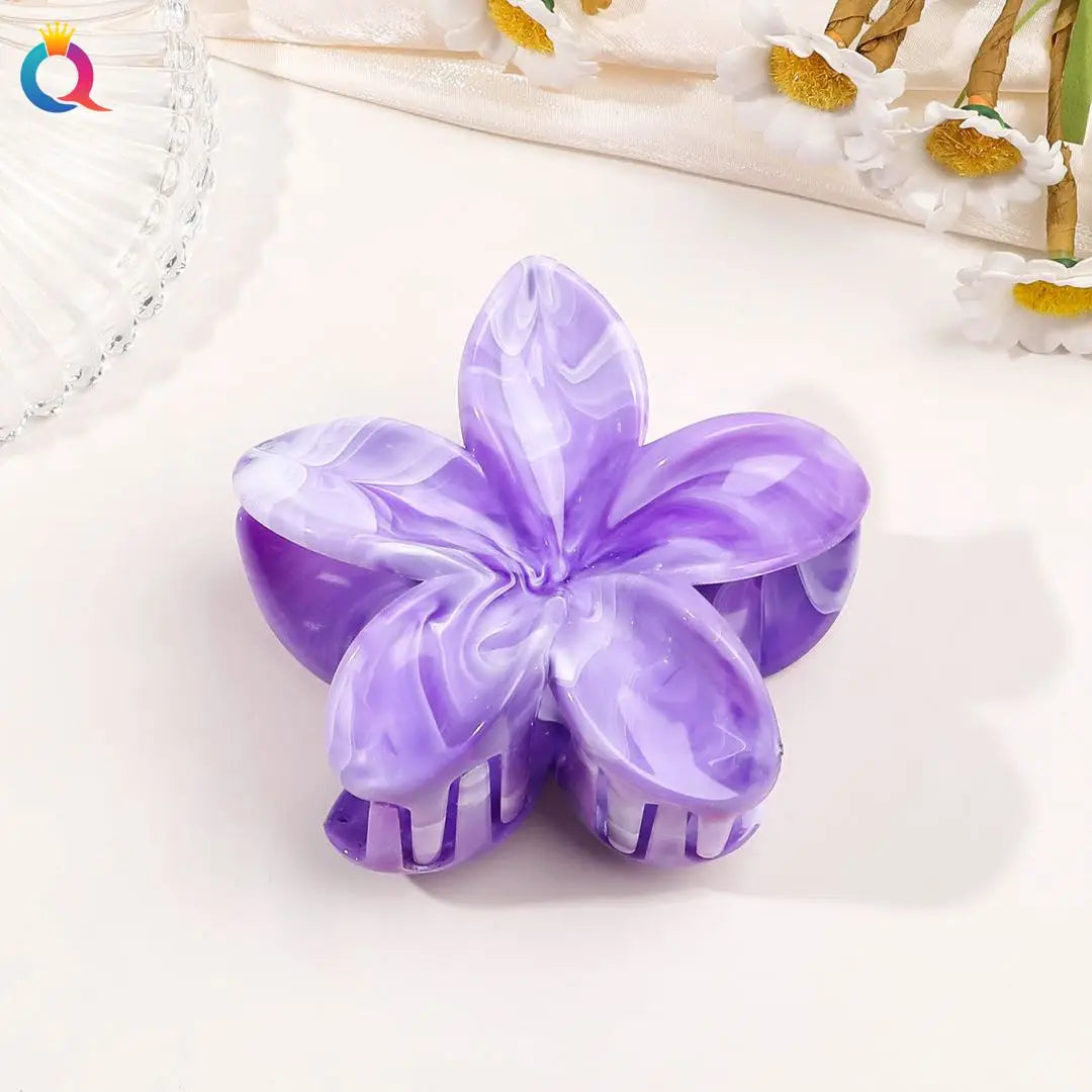 Hawaiian Flower Hair Claw Clips For Thin Hair Lightweight - Smarsty