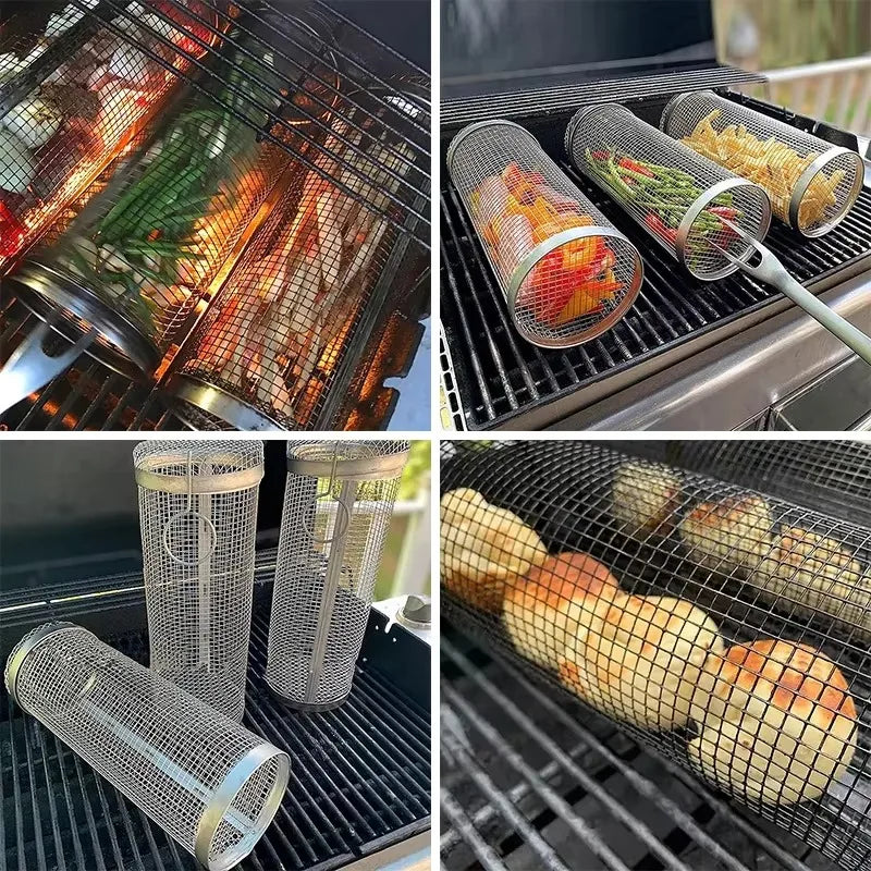 Stainless Steel Barbecue Grill Cage for Easy Smoking - Smarsty