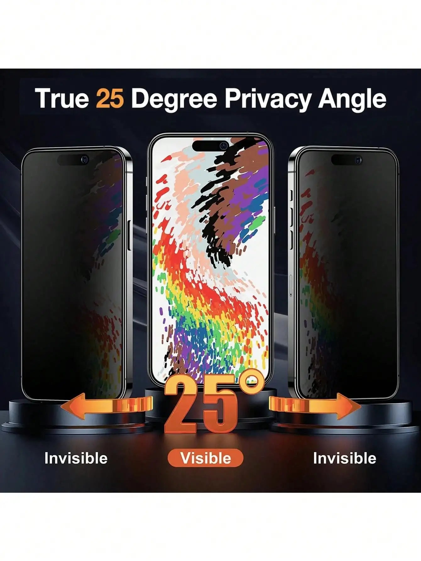 3 Pcs Matte Anti-Peeping Tempered Glass Screen Protector Compatible With IPhone 17 Pro Max/17 Pro/17 Air/17/16 Pro Max/16 Pro/16 - Smarsty