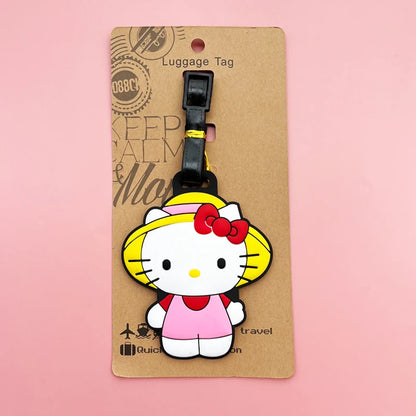 Hello Kitty Luggage Label Cute My Melody Luggage Tag Cartoon Suitcase ID Address Holder Baggage Boarding Portable - Smarsty