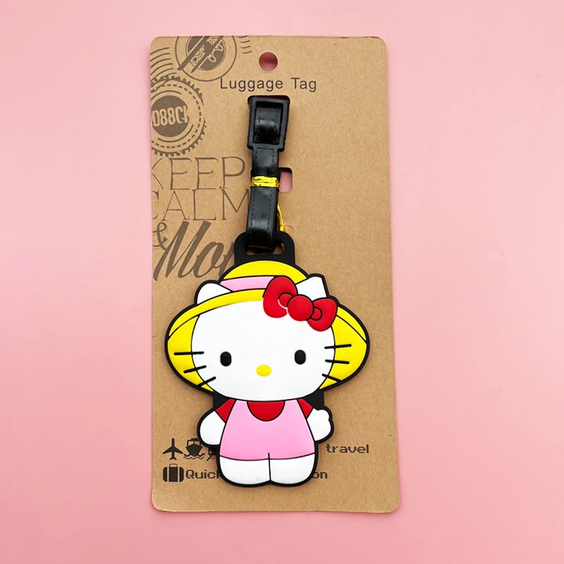 Hello Kitty Luggage Label Cute My Melody Luggage Tag Cartoon Suitcase ID Address Holder Baggage Boarding Portable - Smarsty