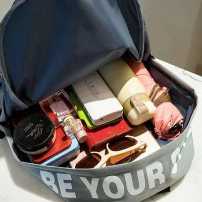 Fashion trend backpack backpack for men and women junior high school high school student bag large capacity korean version of th - Smarsty