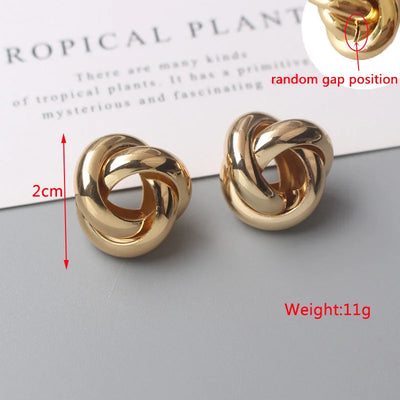 Gold Metal Drop Earrings with Irregular Heart Design for Women - Smarsty