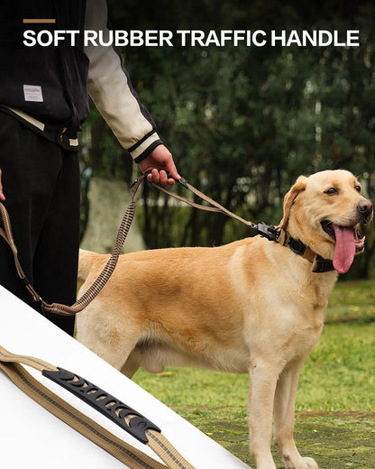 Reflective Bungee Dog Leash with Car Seatbelt Attachment - Smarsty