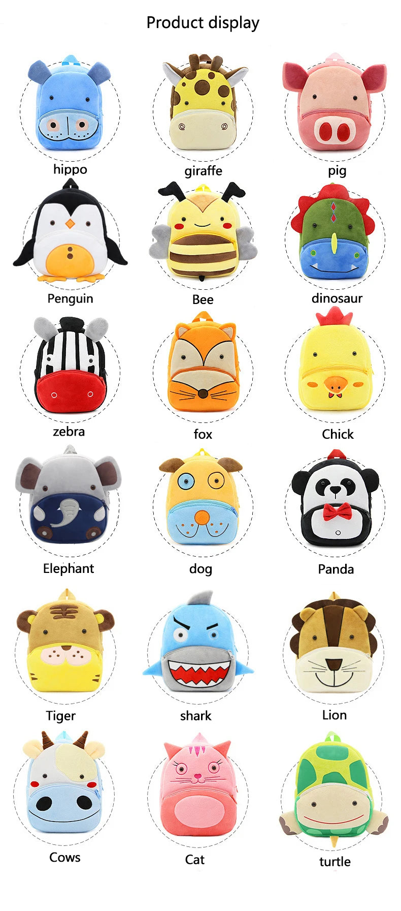 Soft Plush Kids Backpack With Cartoon Animal Design - Smarsty