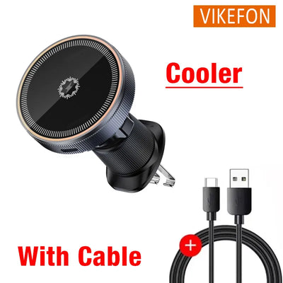 Ice Cooling Magnetic Wireless Car Charger Stand With LED - Smarsty