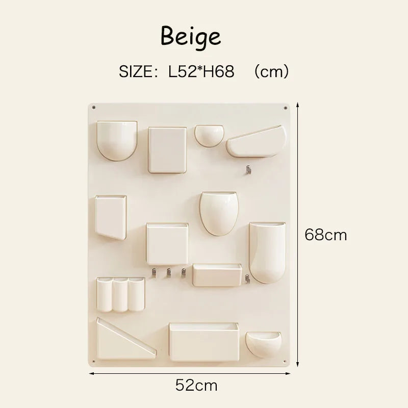 Wall-mounted Storage Rack with Hooks for Office, Kitchen and Workshop Children's Room Organizer with Adjustable Shelves by Smarsty