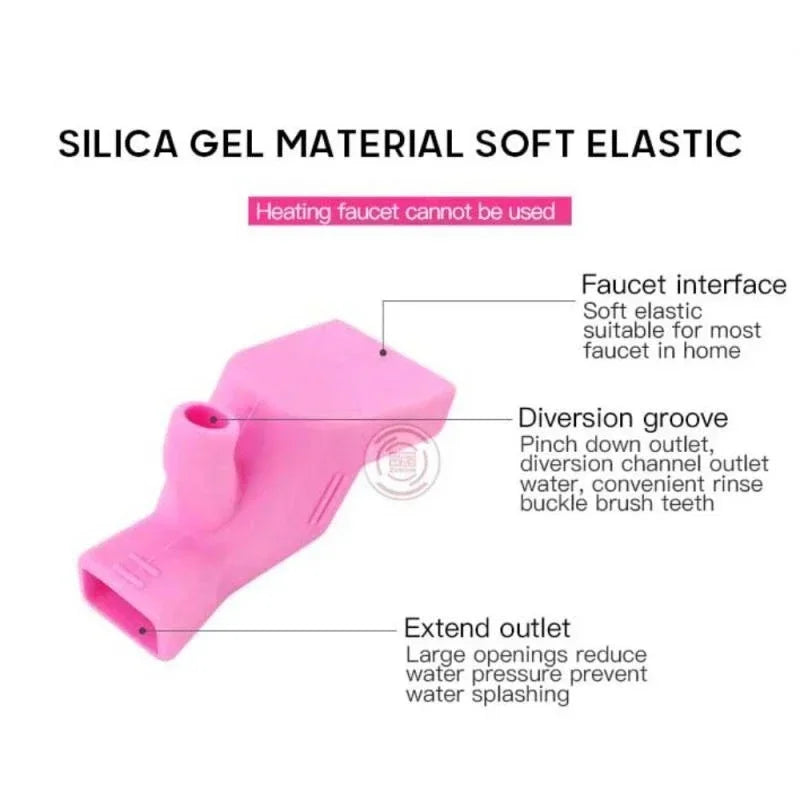 New High Elastic Silicone Water Tap Extension Sink Children Washing Device Bathroom Kitchen Sink Faucet Guide Faucet Extenders